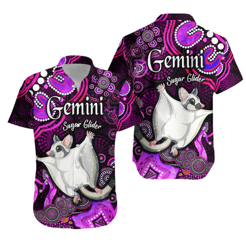 australian-astrology-hawaiian-shirt-gemini-sugar-glider-zodiac-aboriginal-vibes-pink
