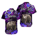 custom-personalised-australian-astrology-hawaiian-shirt-taurus-wombat-zodiac-aboriginal-vibes-purple