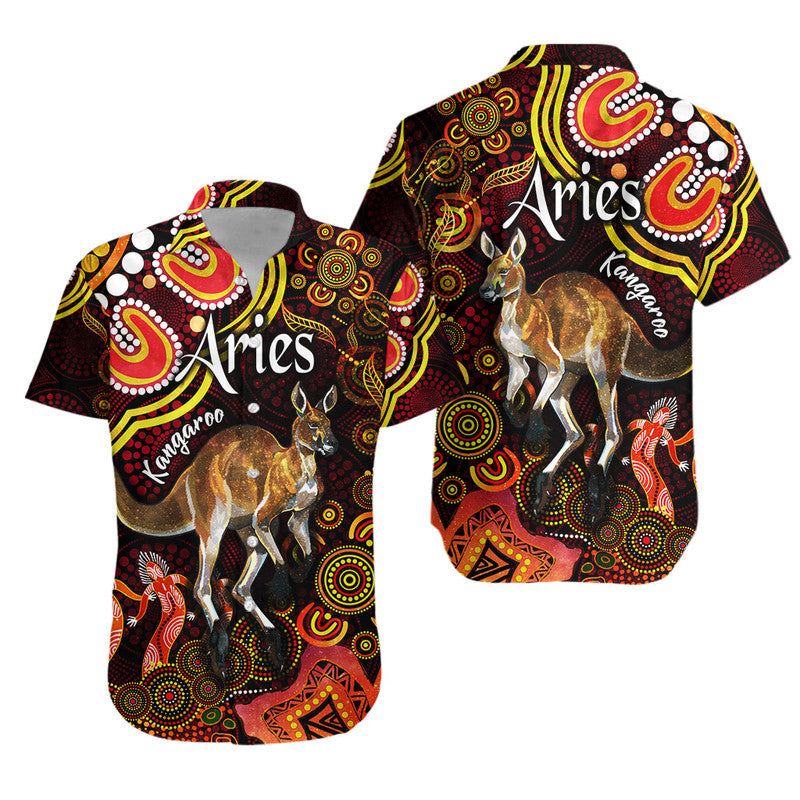 australian-astrology-hawaiian-shirt-aries-kangaroo-zodiac-aboriginal-vibes-red