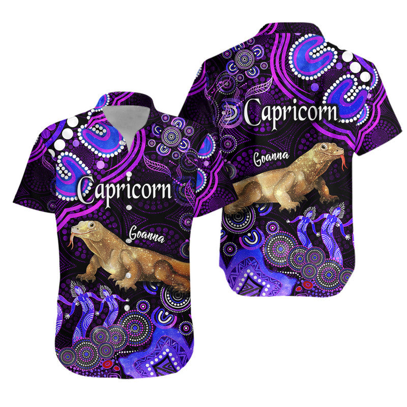 australian-astrology-hawaiian-shirt-capricorn-goanna-zodiac-aboriginal-vibes-purple