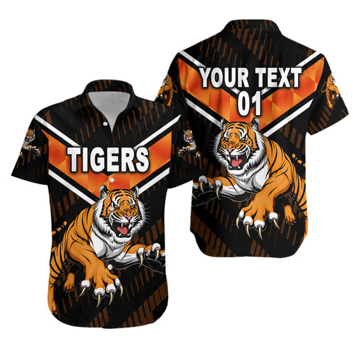 (Custom Personalised) Wests Tigers Hawaiian Shirt 2021 Simple, Custom Text And Number LT8 - Vibe Hoodie