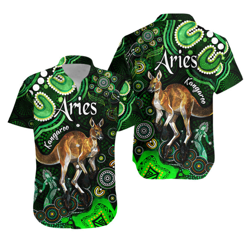australian-astrology-hawaiian-shirt-aries-kangaroo-zodiac-aboriginal-vibes-green