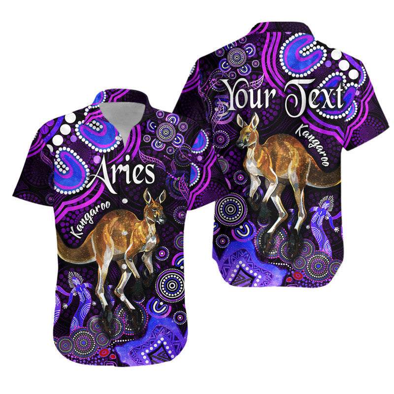 custom-personalised-australian-astrology-hawaiian-shirt-aries-kangaroo-zodiac-aboriginal-vibes-purple