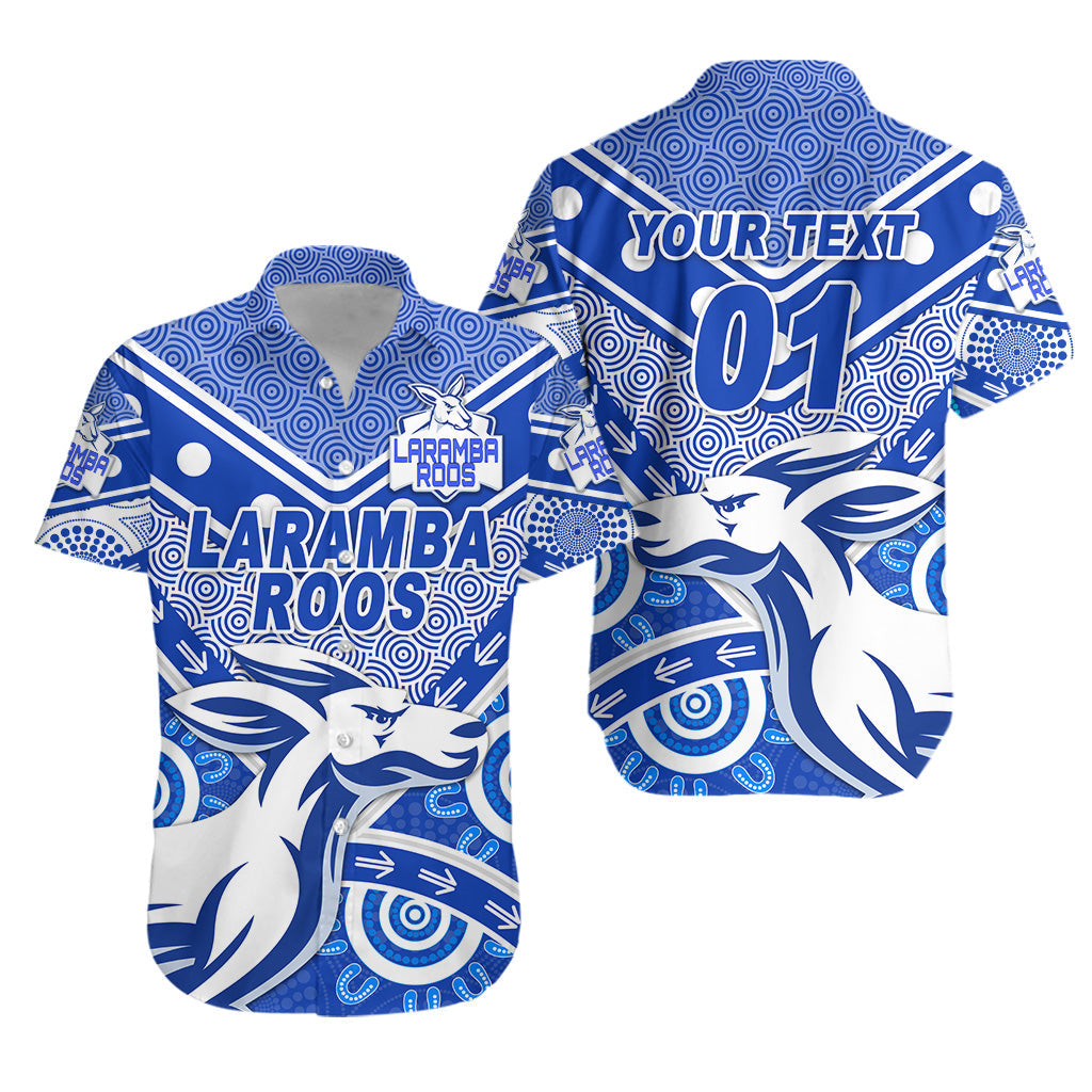 (Custom Personalised) Laramba Roos Football Club Hawaiian Shirt Kangaroos Original - Blue, Custom Text And Number