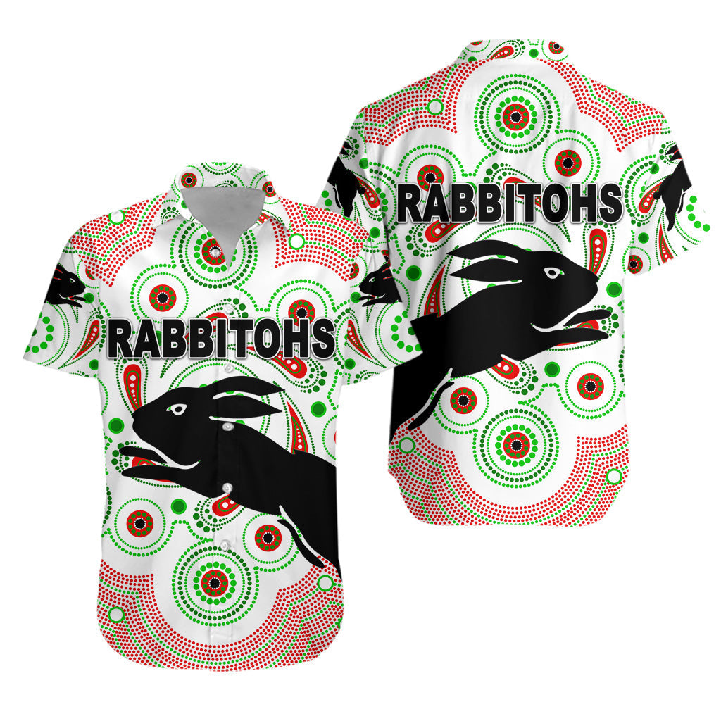 South Sydney Rabbitohs Hawaiian Shirt 2021 Indigenous Vibes - White LT8 - Vibe Hoodie
