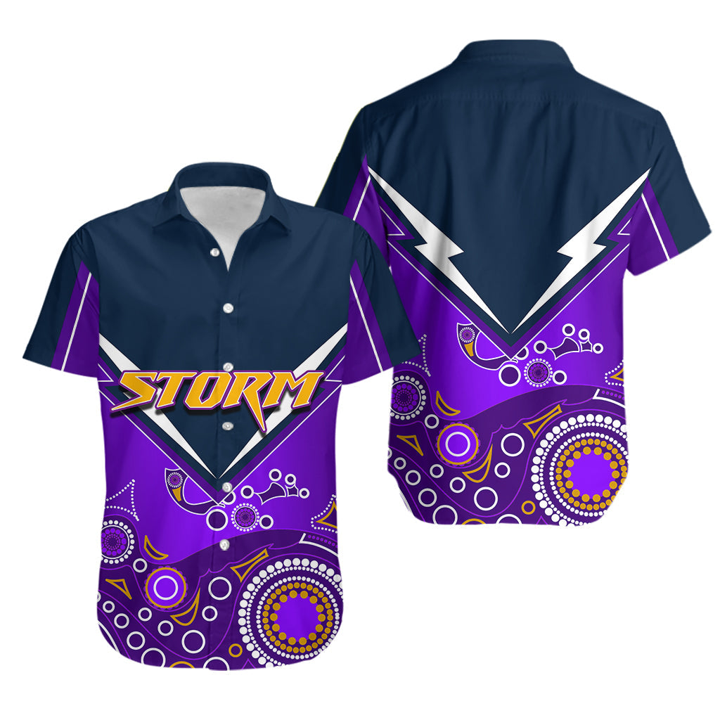 Melbourne Storm Hawaiian Shirt Aboriginal LT6 - Vibe Hoodie