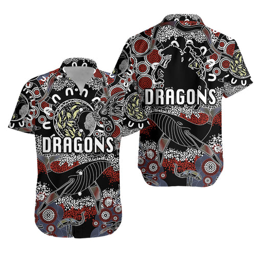 St. George Illawarra Dragons Hawaiian Shirt 2021 Indigenous - Black LT8 - Vibe Hoodie