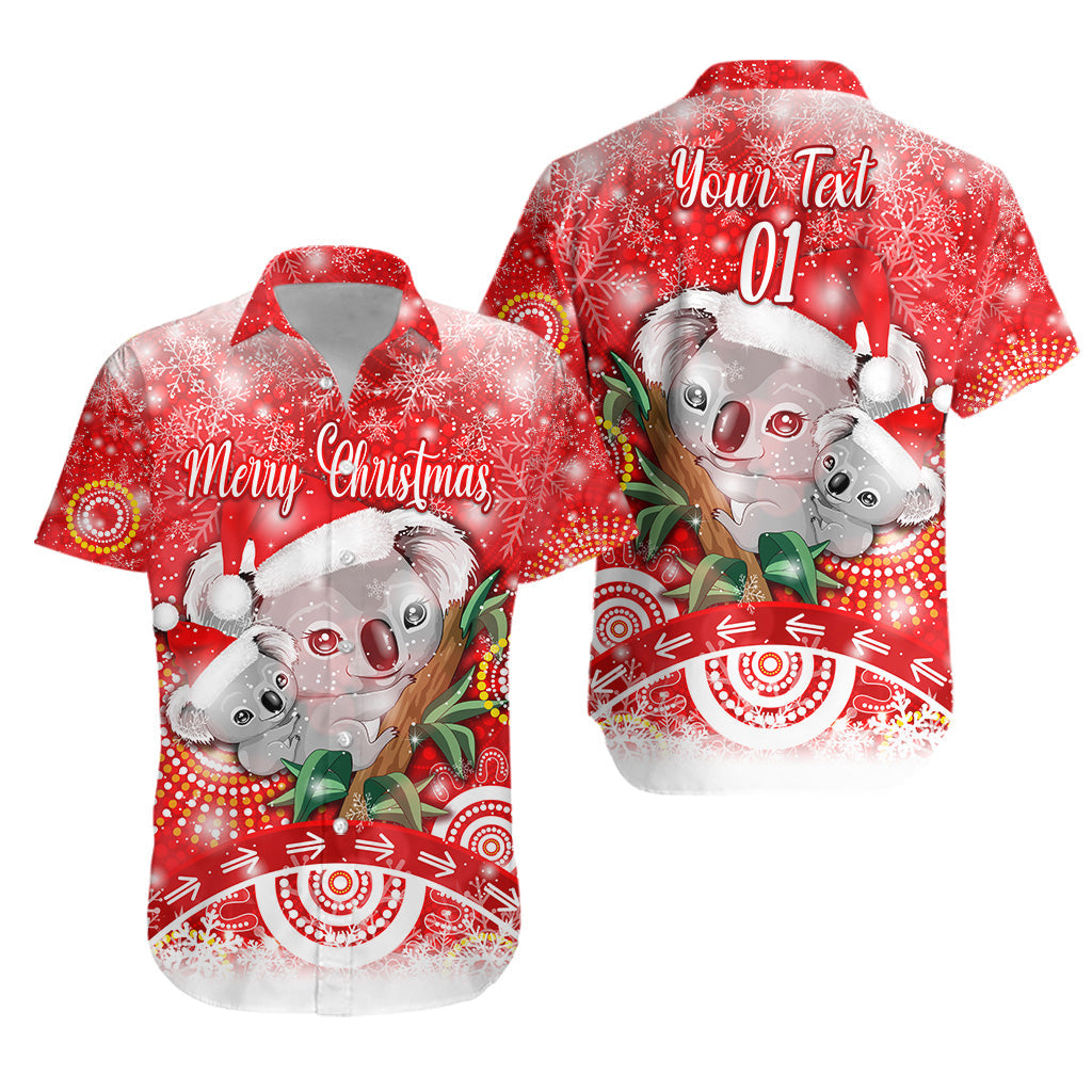 custom-personalised-australia-koala-christmas-hawaiian-shirt-original-style-red