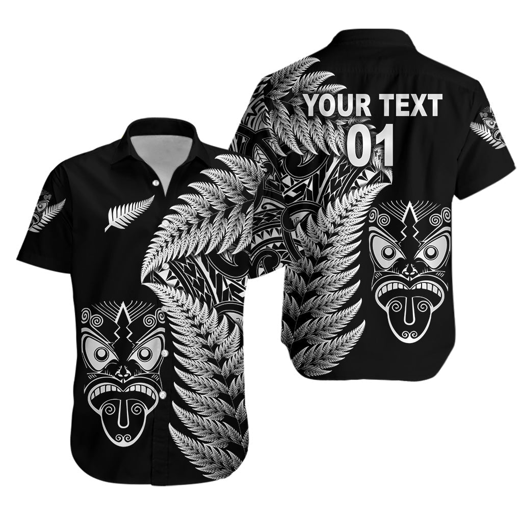 custom-personalised-new-zealand-haka-rugby-maori-hawaiian-shirt-silver-fern-vibes-black