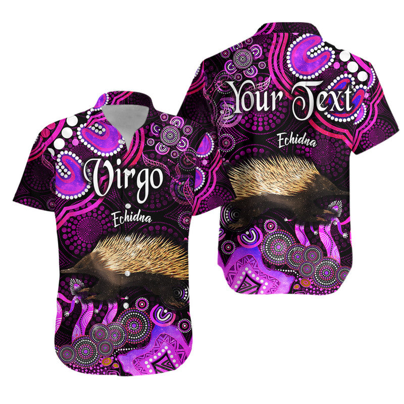 custom-personalised-australian-astrology-hawaiian-shirt-virgo-echidna-zodiac-aboriginal-vibes-pink