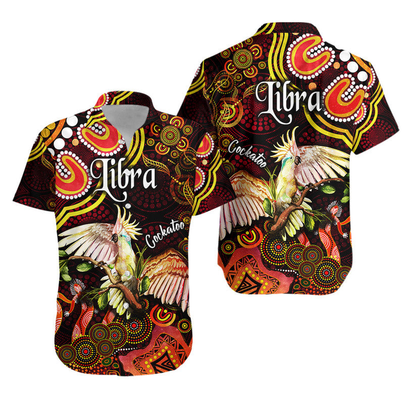 australian-astrology-hawaiian-shirt-libra-cockatoo-glider-zodiac-aboriginal-vibes-red