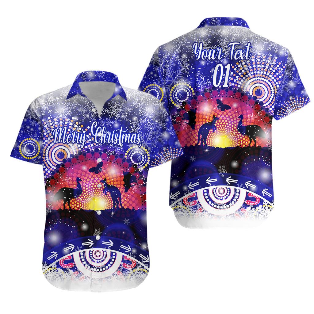 custom-personalised-australian-indigenous-flag-christmas-hawaiian-shirt-original-style-blue