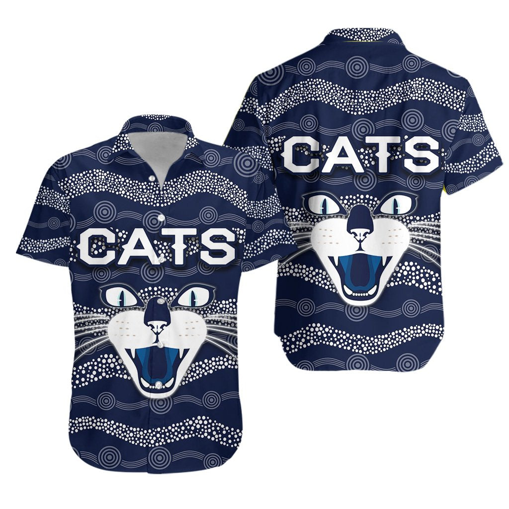 geelong-hawaiian-shirt-cats-indigenous-navy