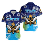 (Custom Personalised) Gold Coast Titans Hawaiian Shirt 2021 Simple Indigenous LT8 - Vibe Hoodie