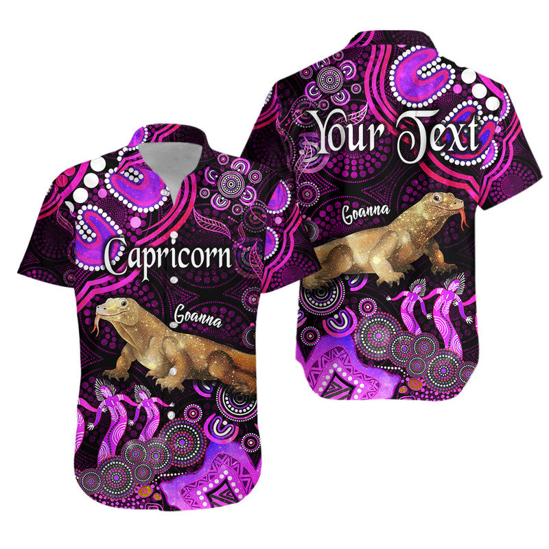 custom-personalised-australian-astrology-hawaiian-shirt-capricorn-goanna-zodiac-aboriginal-vibes-pink