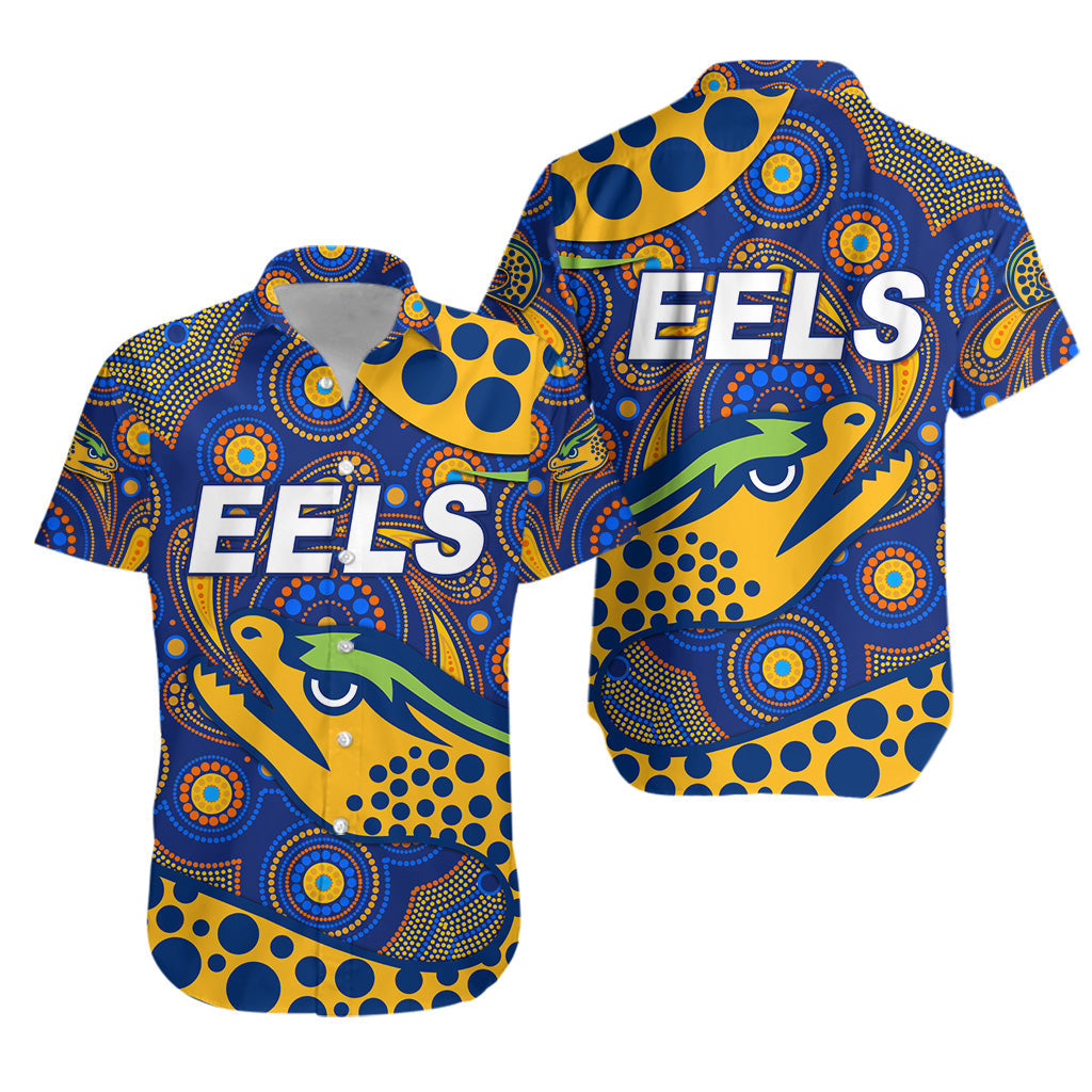 Parramatta Eels Hawaiian Shirt 2021 Indigenous Vibes - Blue