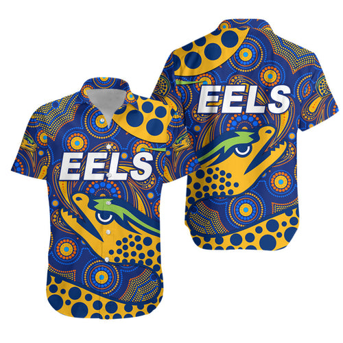 Parramatta Eels Hawaiian Shirt 2021 Indigenous Vibes - Blue