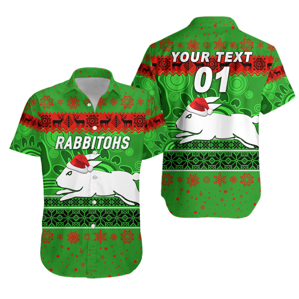 custom-personalised-south-sydney-rabbitohs-hawaiian-shirt-christmas-simple-style-green