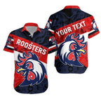 (Custom Personalised) Sydney Hawaiian Shirt Roosters 2021 Sporty Indigenous