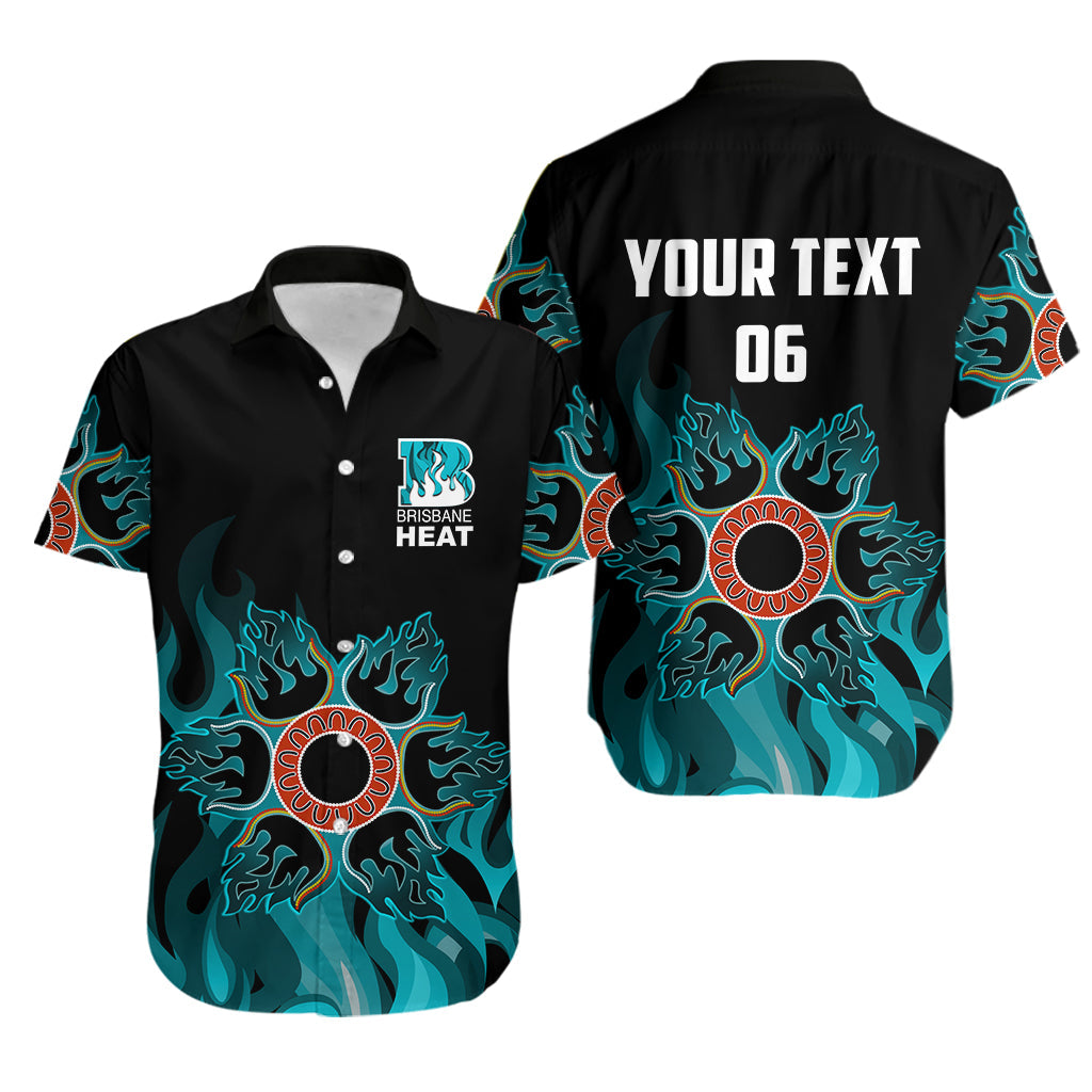 (Custom Personalised And Number) Brisbane Heat Hawaiian Shirt Cricket Simple Style 