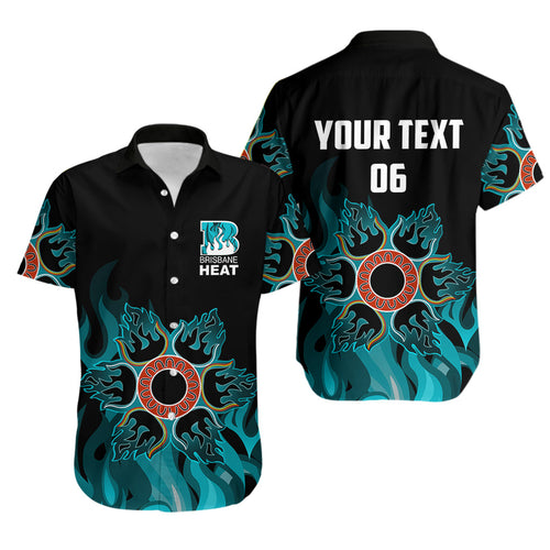 (Custom Personalised And Number) Brisbane Heat Hawaiian Shirt Cricket Simple Style 
