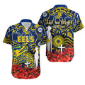 Eels Hawaiian Shirt Anzac Day Poppy Flowers With Aboriginal