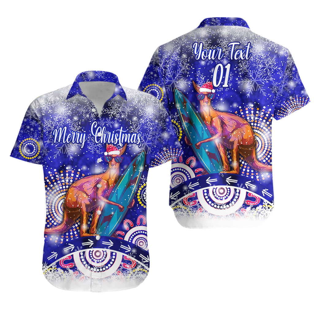 custom-personalised-australian-kangaroo-christmas-hawaiian-shirt-original-style-blue