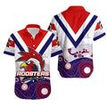 Roosters Hawaiian Shirt Aboriginal White Style LT6 - Vibe Hoodie