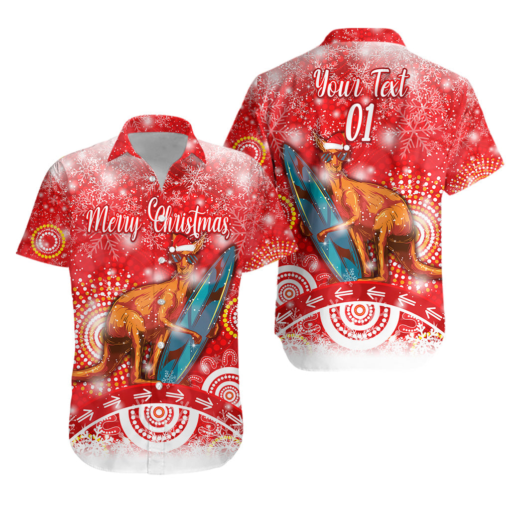custom-personalised-australia-kangaroo-christmas-hawaiian-shirt-original-style-red