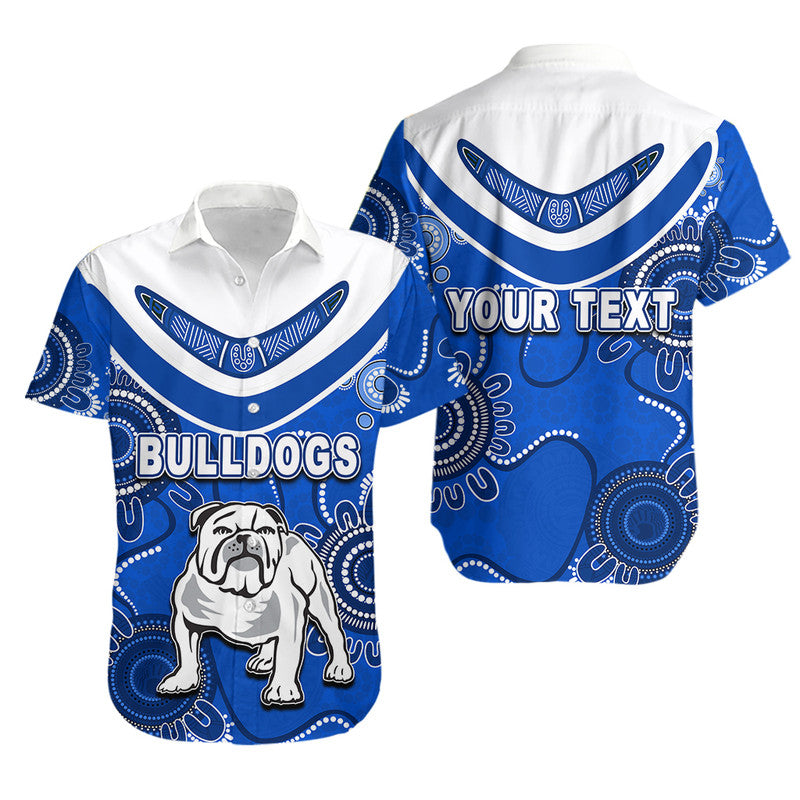 (Custom Personalised) Bulldogs Rugby Aboriginal Boomerang Hawaiian Shirt Jersey