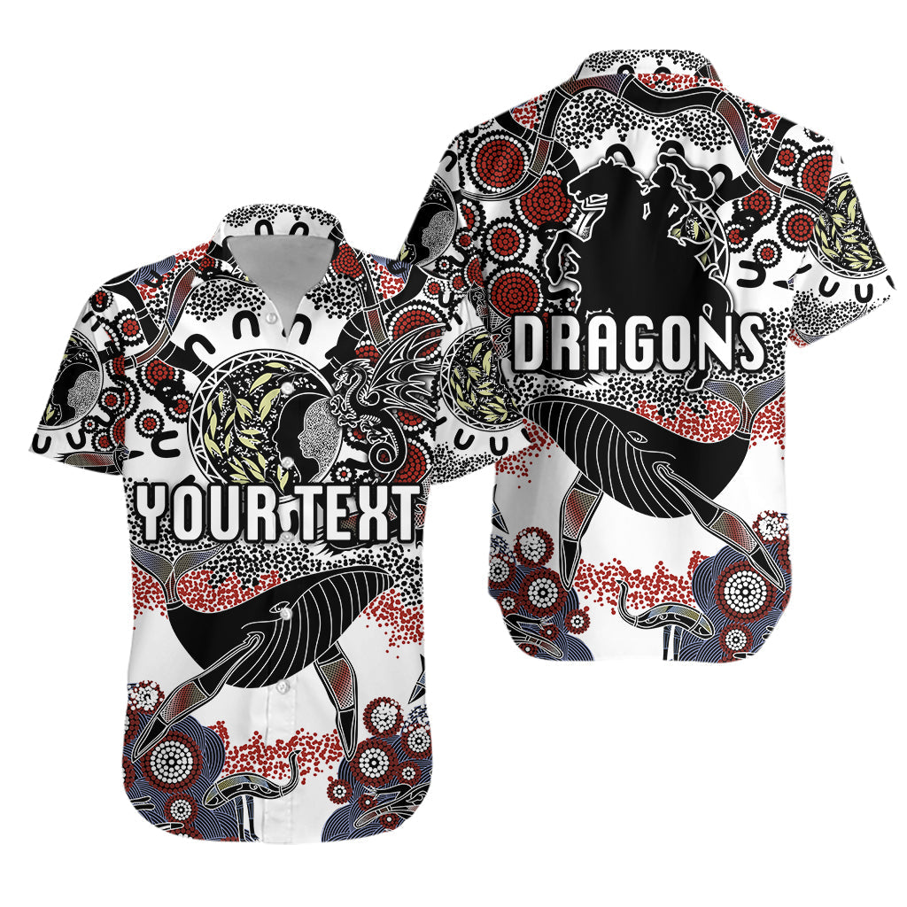 (Custom Personalised) St. George Illawarra Dragons Hawaiian Shirt 2021 Indigenous - White LT8 - Vibe Hoodie