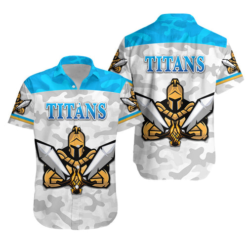 Gold Coast Titans Hawaiian Shirt 2021 Gladiator Camouflage LT8 - Vibe Hoodie