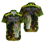 (Custom Personalised) Penrith Panthers Hawaiian Shirt 2021 Indigenous Premiers - Trophy, Custom Text And Number