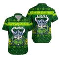 canberra-raiders-hawaiian-shirt-christmas-simple-style-dark-green