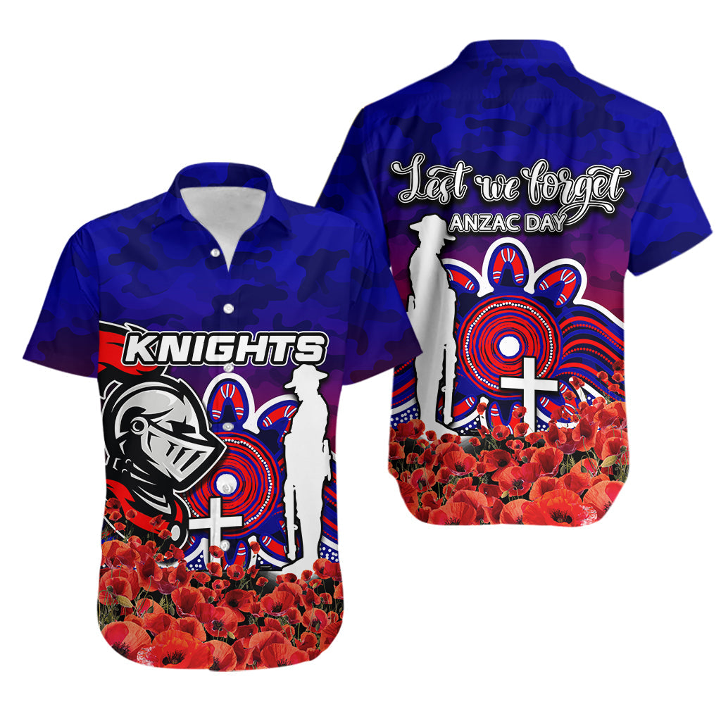 newcastle-knights-hawaiian-shirt-anzac-day-poppy-flowers-with-army-patterns