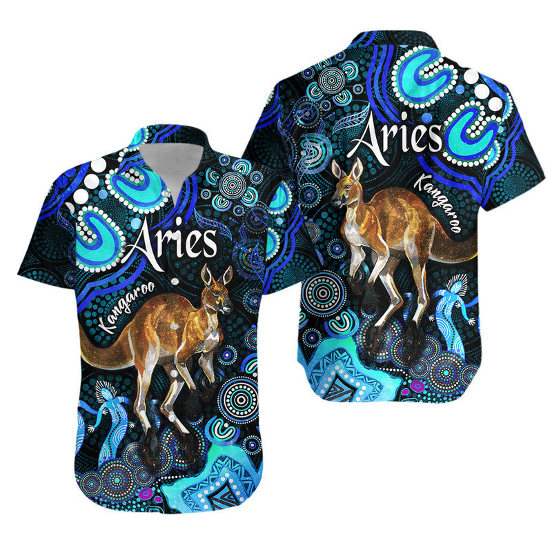 australian-astrology-hawaiian-shirt-aries-kangaroo-zodiac-aboriginal-vibes-blue