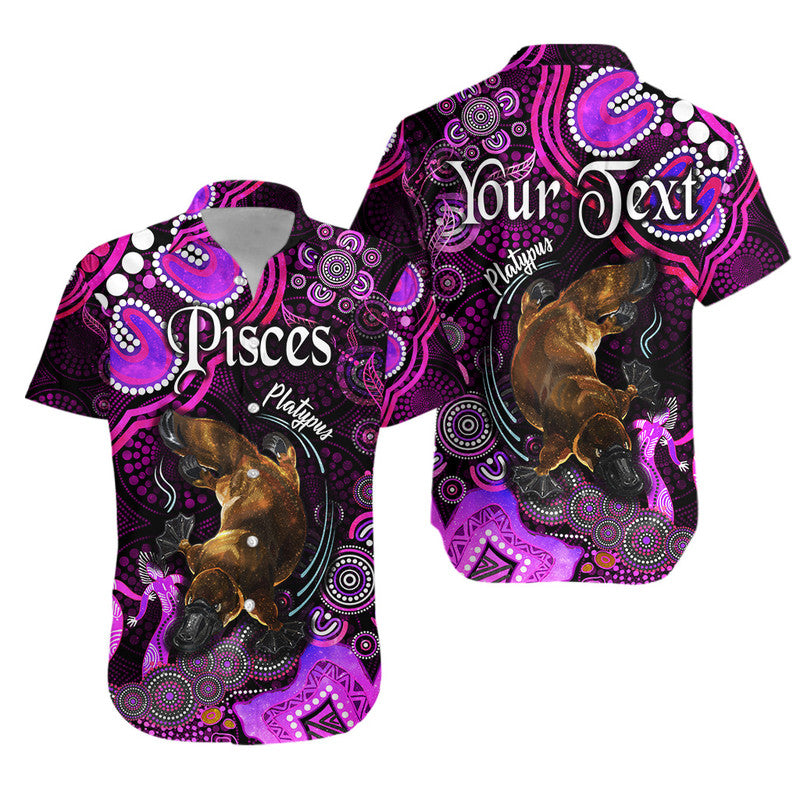 custom-personalised-australian-astrology-hawaiian-shirt-pisces-platypus-zodiac-aboriginal-vibes-pink