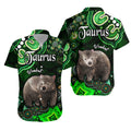 australian-astrology-hawaiian-shirt-taurus-wombat-zodiac-aboriginal-vibes-green