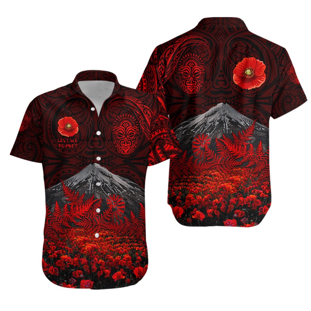 warriors-rugby-hawaiian-shirt-new-zealand-mount-taranaki-with-poppy-flowers-anzac-vibes-3