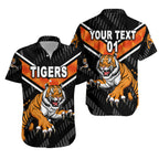 (Custom Personalised) Wests Tigers Hawaiian Shirt 2021 Simple NO.1, Custom Text And Number LT8 - Vibe Hoodie