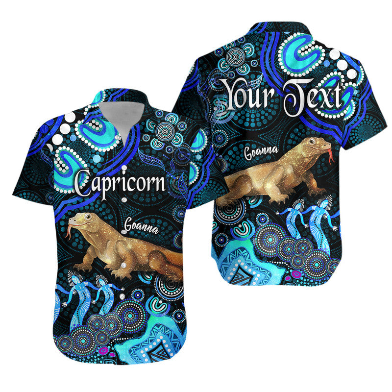 custom-personalised-australian-astrology-hawaiian-shirt-capricorn-goanna-zodiac-aboriginal-vibes-blue