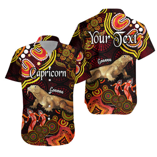 custom-personalised-australian-astrology-hawaiian-shirt-capricorn-goanna-zodiac-aboriginal-vibes-red