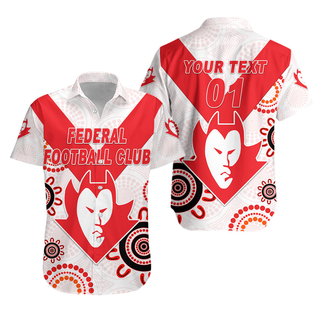 (Custom Personalised) Federal Football Club Hawaiian Shirt Indigenous Version, Custom Text And Number LT8 - Vibe Hoodie