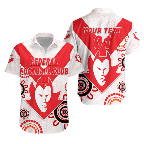 (Custom Personalised) Federal Football Club Hawaiian Shirt Indigenous Version, Custom Text And Number LT8 - Vibe Hoodie