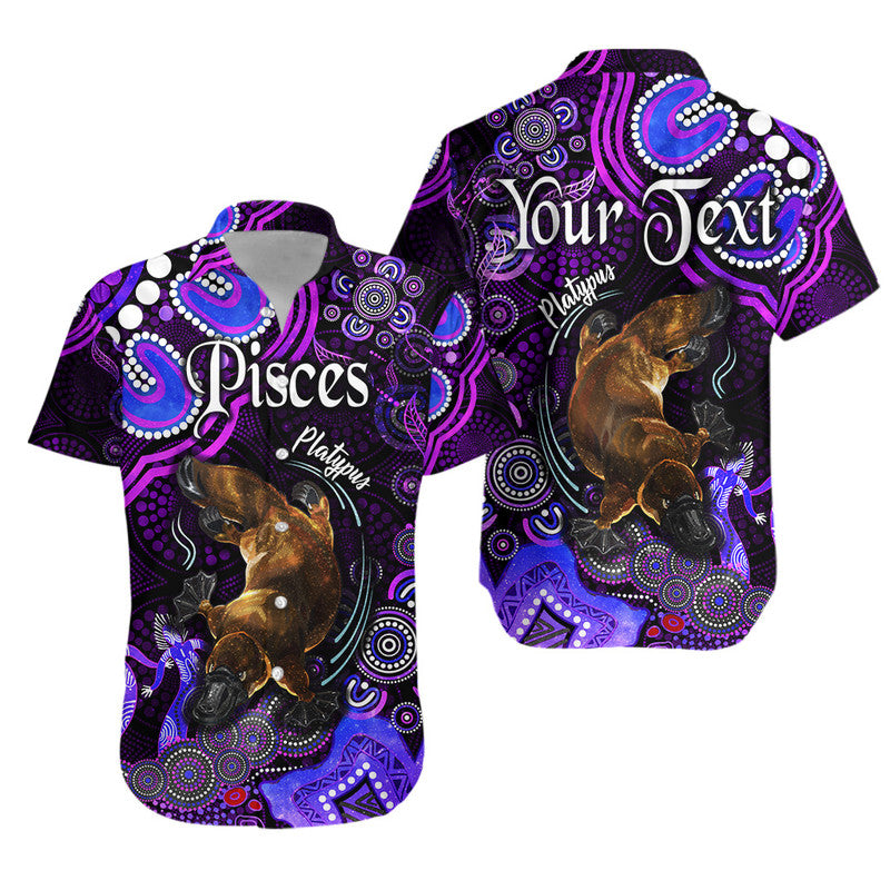custom-personalised-australian-astrology-hawaiian-shirt-pisces-platypus-zodiac-aboriginal-vibes-purple