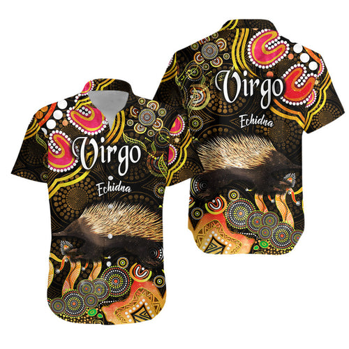 australian-astrology-hawaiian-shirt-virgo-echidna-zodiac-aboriginal-vibes-gold