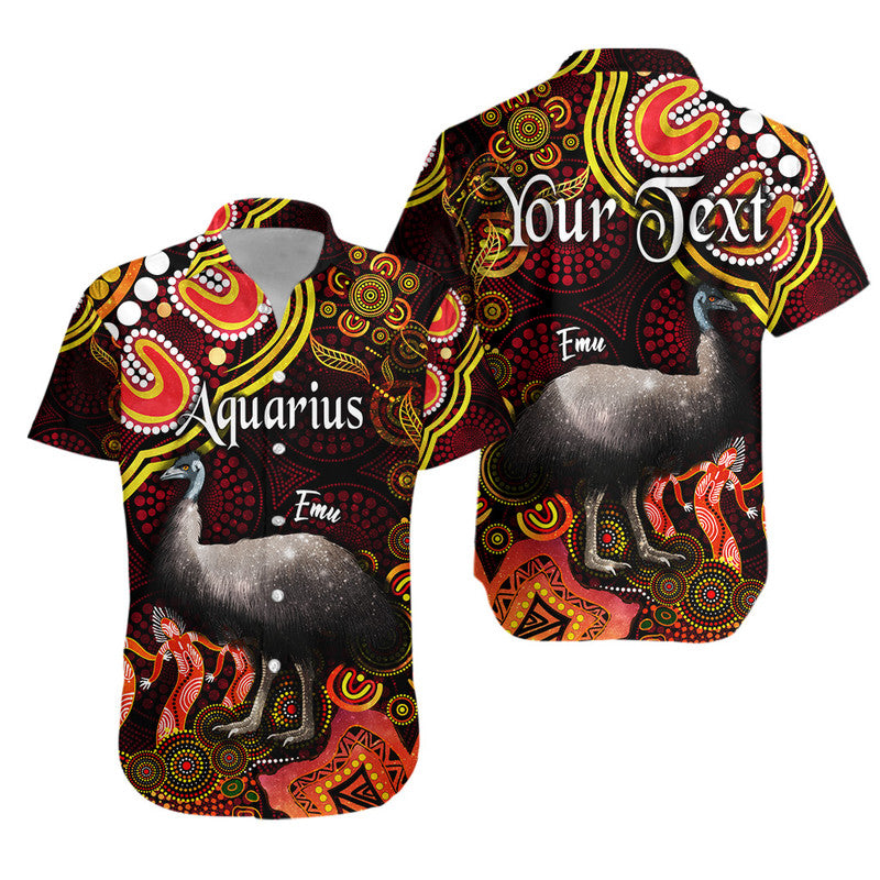 custom-personalised-australian-astrology-hawaiian-shirt-aquarius-emu-glider-zodiac-aboriginal-vibes-red