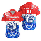 (Custom Personalised) Western Aranda Bulldogs Hawaiian Shirt Hermannsburg Indigenous Version, Custom Text And Number LT8 - Vibe Hoodie