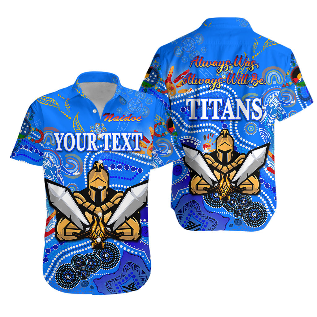(Custom Personalised) Gold Coast Titans Hawaiian Shirt 2021 Naidoc LT8 - Vibe Hoodie