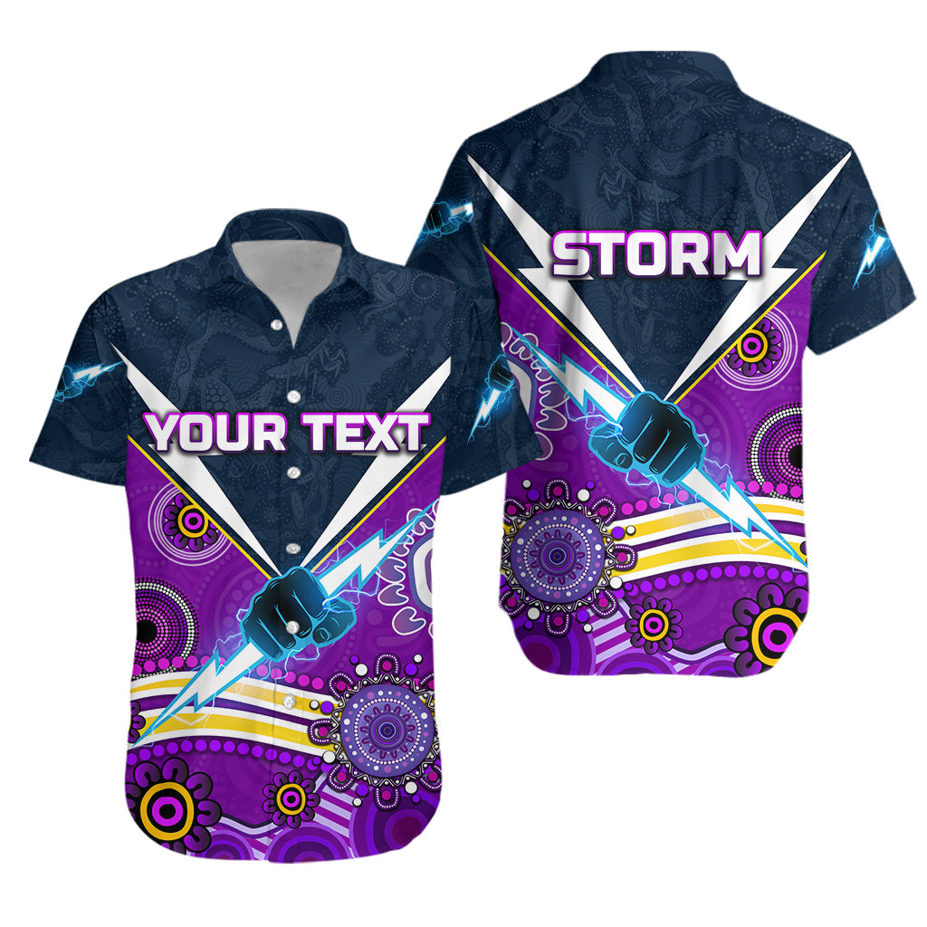 (Custom Personalised) Melbourne Storm Hawaiian Shirt 2021 Indigenous LT8 - Vibe Hoodie
